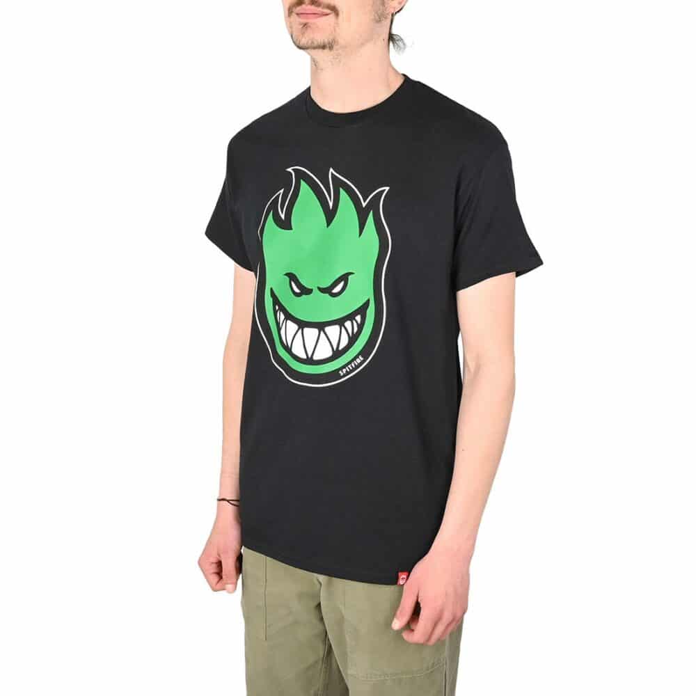 Spitfire Bighead Fill S/S T-Shirt - Black/Green