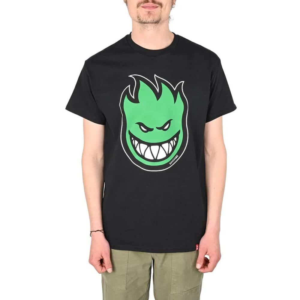 Spitfire Bighead Fill S/S T-Shirt - Black/Green