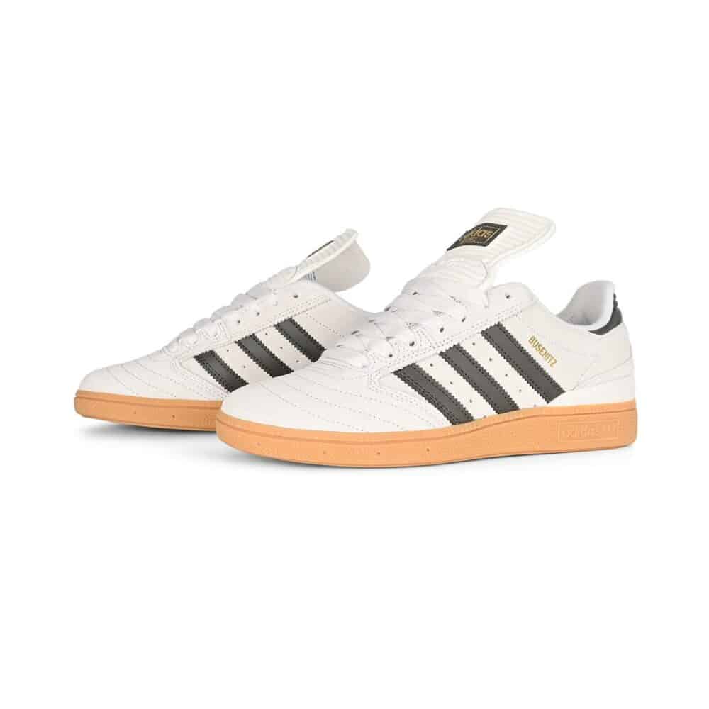 Adidas Busenitz Skate Shoes - White/Shadow Olive/Gum