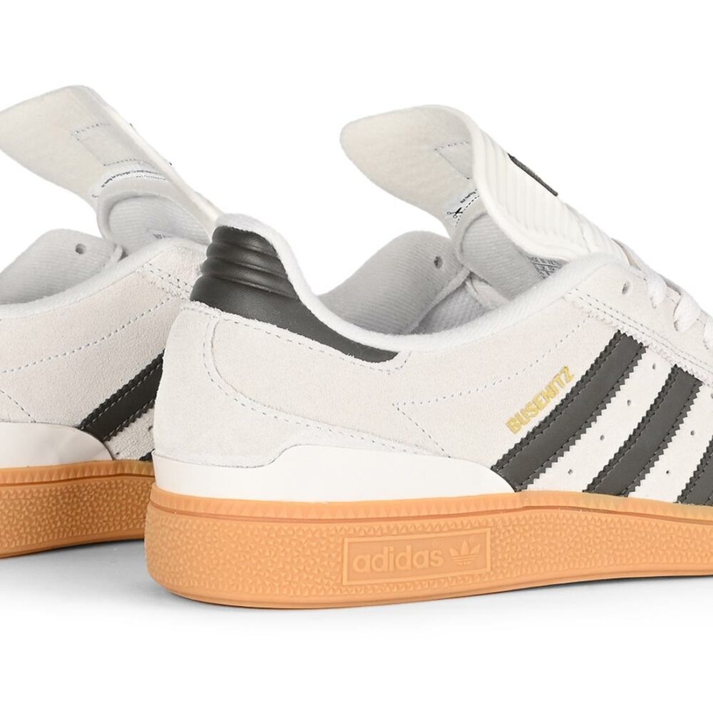 Adidas Busenitz Skate Shoes - White/Shadow Olive/Gum
