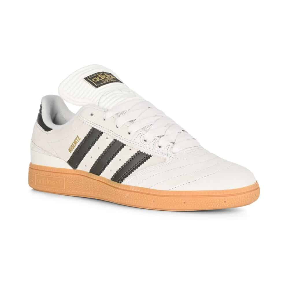 Adidas Busenitz Skate Shoes - White/Shadow Olive/Gum