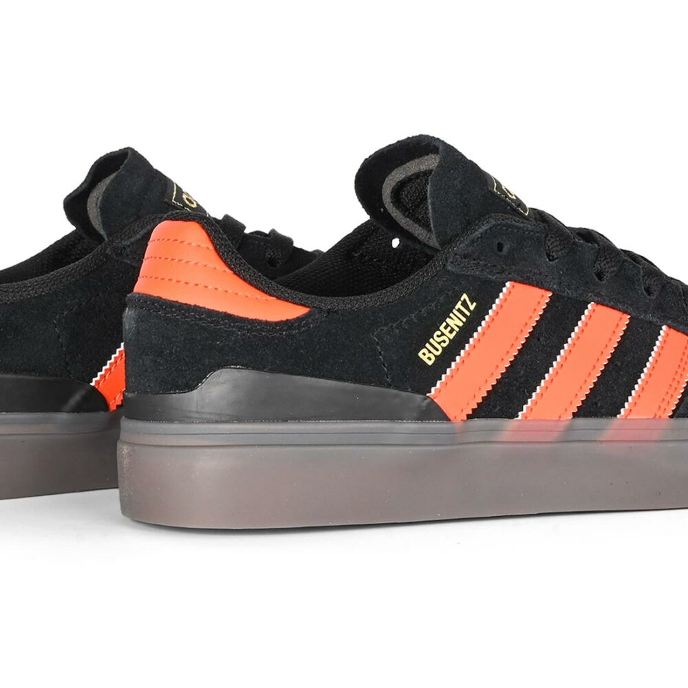Adidas Busenitz Vulc II Skate Shoes - Core Black/Coral Orange/Gum