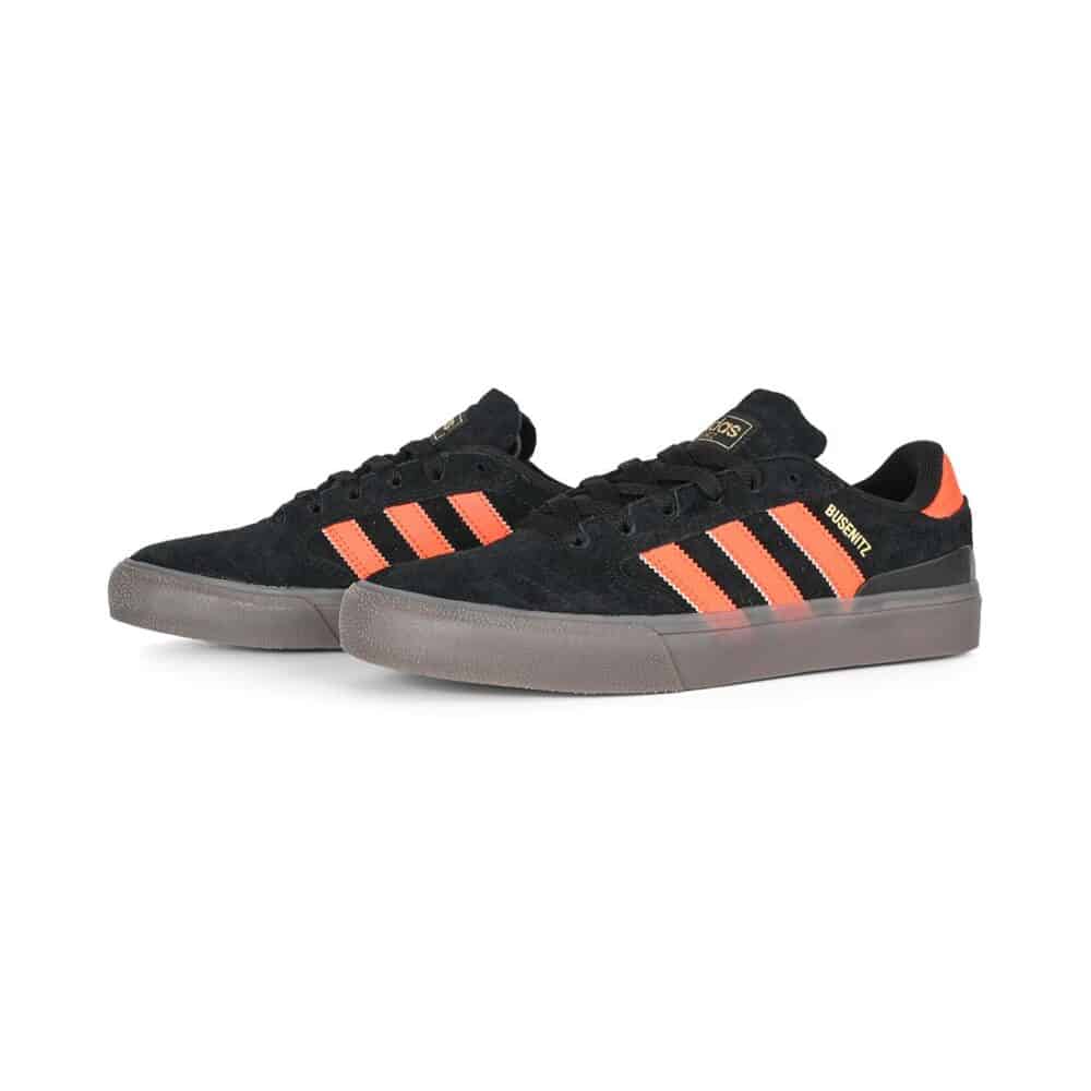 Adidas Busenitz Vulc II Skate Shoes - Core Black/Coral Orange/Gum
