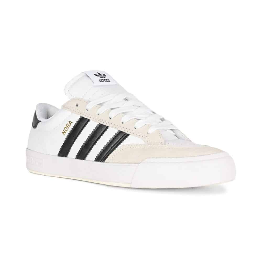 Adidas Nora Skate Shoes - White/Black/Crystal White