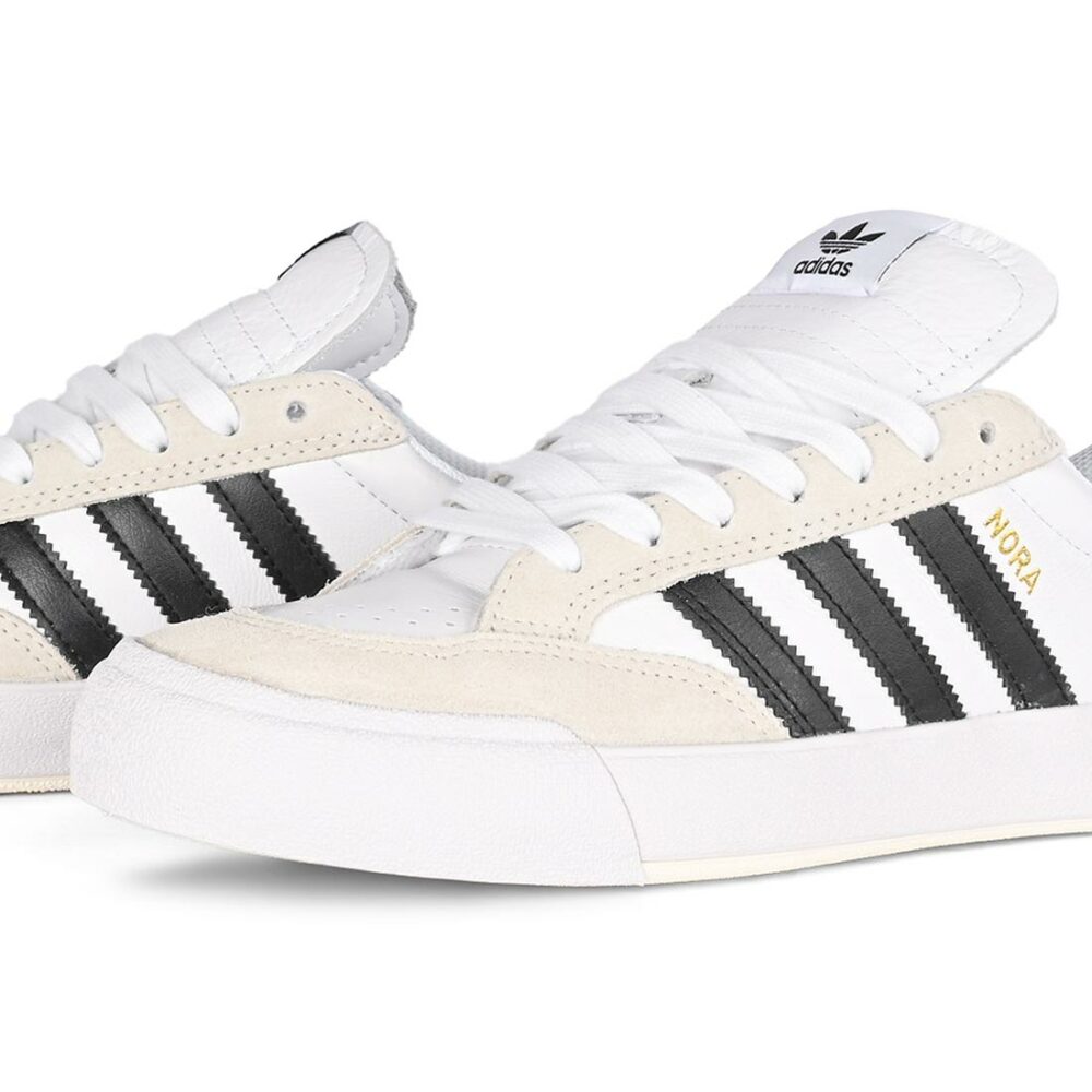 Adidas Nora Skate Shoes - White/Black/Crystal White