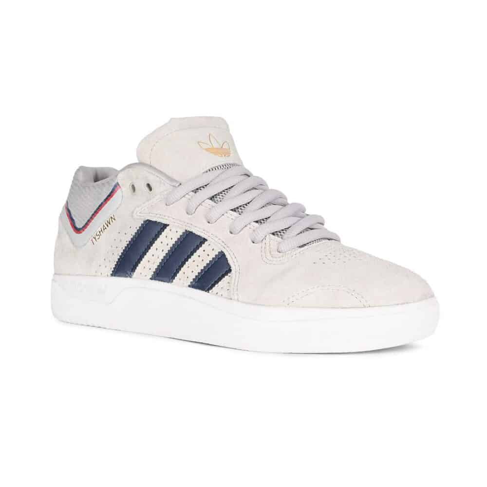 Adidas Tyshawn Skate Shoes - Grey/Collegiate Navy/Gold