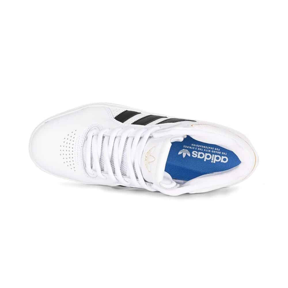 Adidas Tyshawn Skate Shoes - White/Core Black/Gold