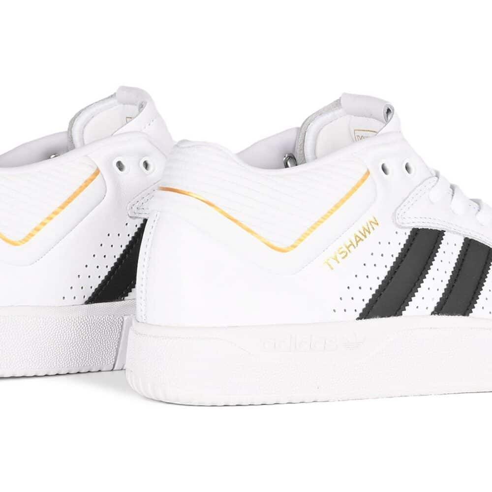 Adidas Tyshawn Skate Shoes - White/Core Black/Gold