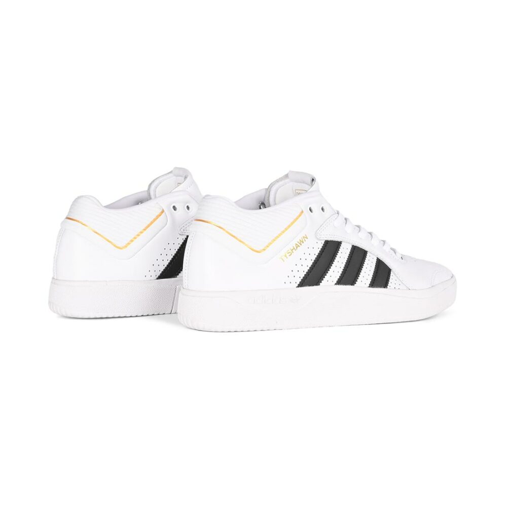 Adidas Tyshawn Skate Shoes - White/Core Black/Gold