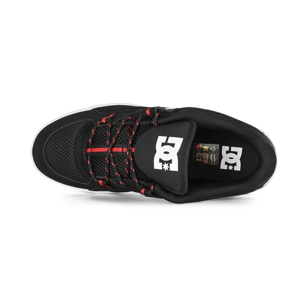 DC Construct Skate Shoes - Black/Hot Coral