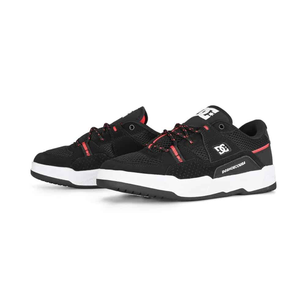 DC Construct Skate Shoes - Black/Hot Coral