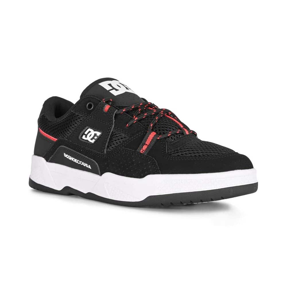 DC Construct Skate Shoes - Black/Hot Coral