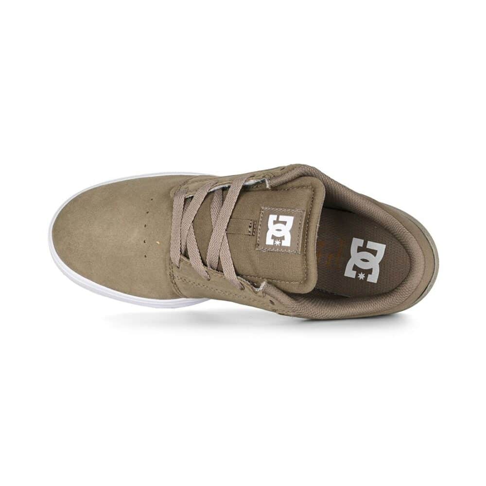 DC Crisis 2 Low Top Skate Shoes - Olive/White