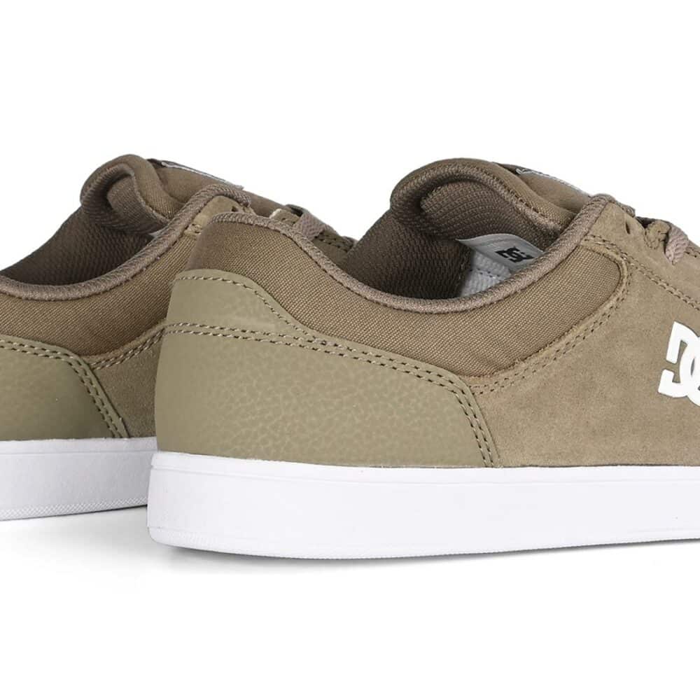 DC Crisis 2 Low Top Skate Shoes - Olive/White