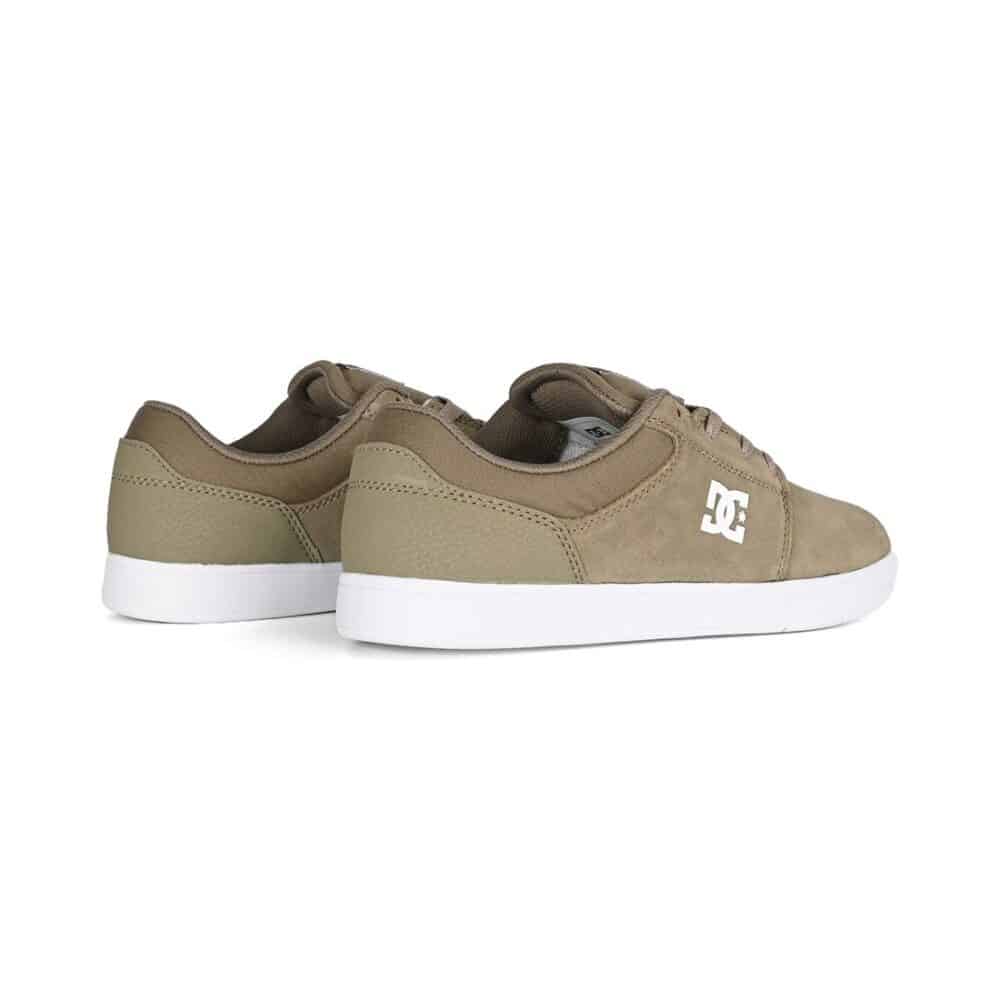 DC Crisis 2 Low Top Skate Shoes - Olive/White