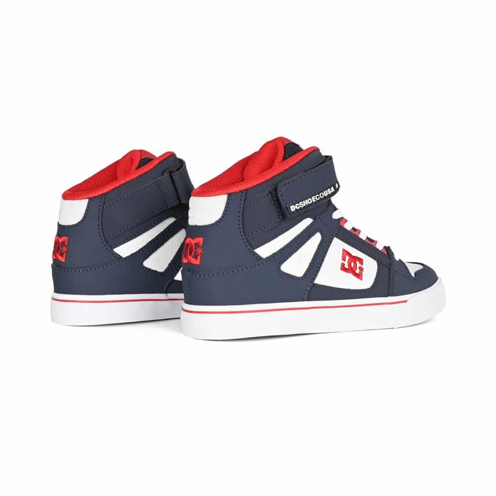 DC Pure High Top EV (Youth) Skate Shoes - Dc Navy/Athletic Red