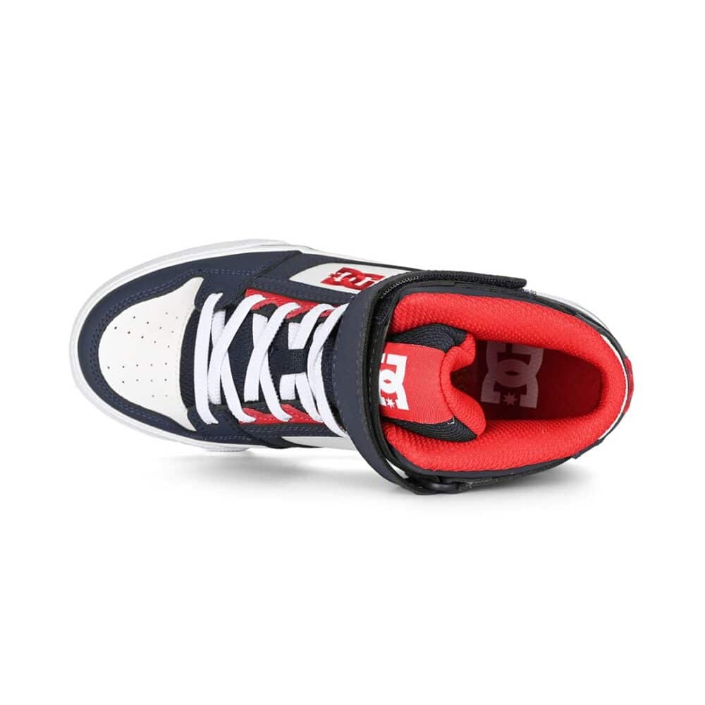 DC Pure High Top EV (Youth) Skate Shoes - Dc Navy/Athletic Red