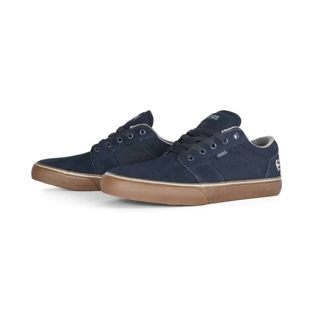 Etnies Barge LS Skate Shoes - Dark Blue/Gum