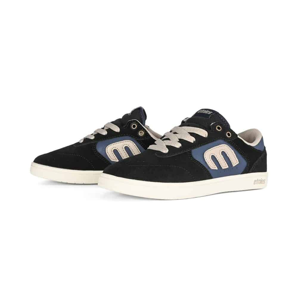 Etnies Windrow (Youth) Skate Shoes - Black/Navy/Grey