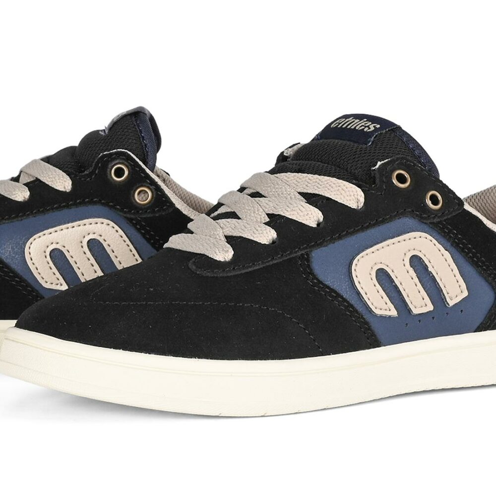 Etnies Windrow (Youth) Skate Shoes - Black/Navy/Grey