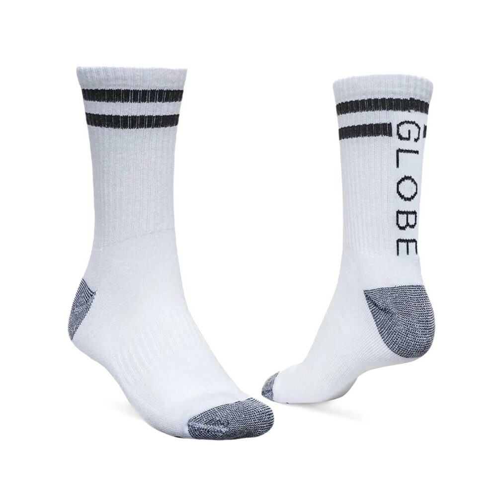 Globe Carter Crew Socks 5 Pack - White/Assorted - Image 4