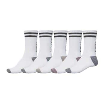 Globe Carter Crew Socks 5 Pack - White/Assorted