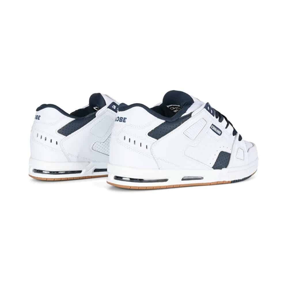 Globe Sabre Skate Shoes - White/Blue/Gum
