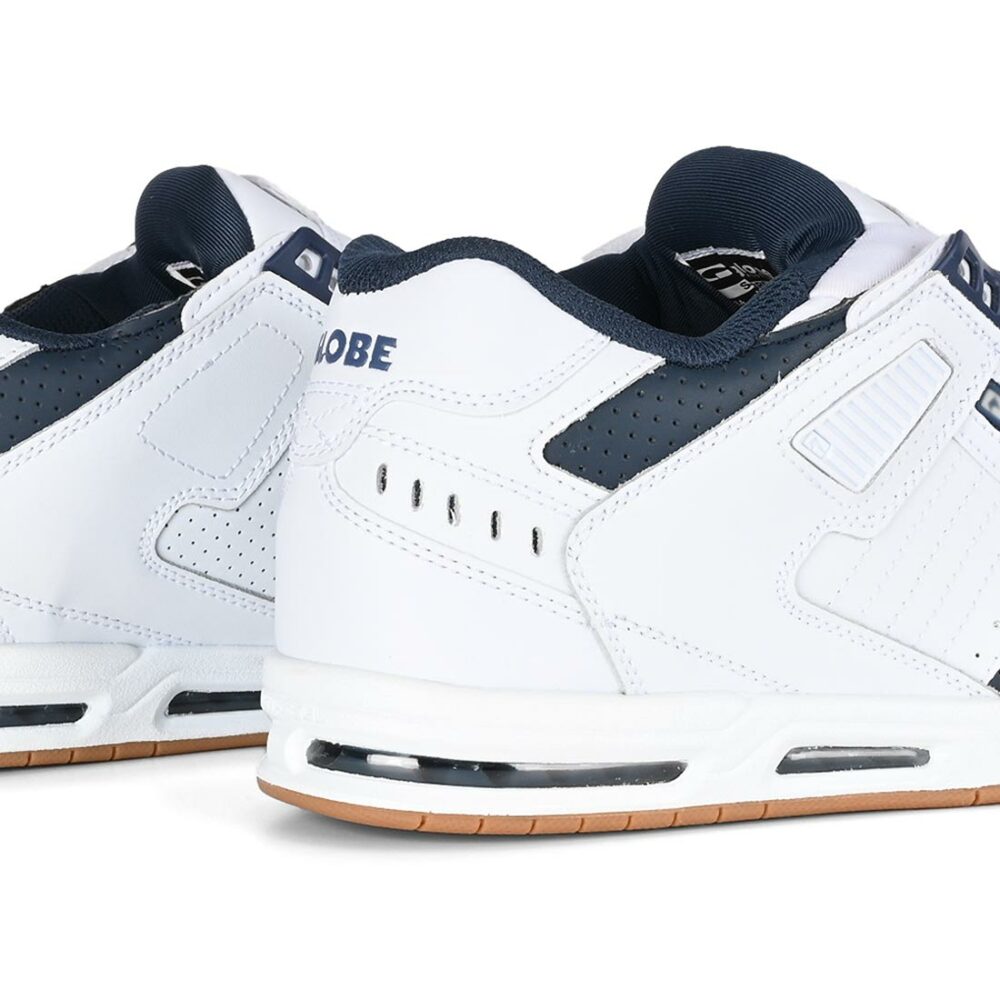 Globe Sabre Skate Shoes - White/Blue/Gum