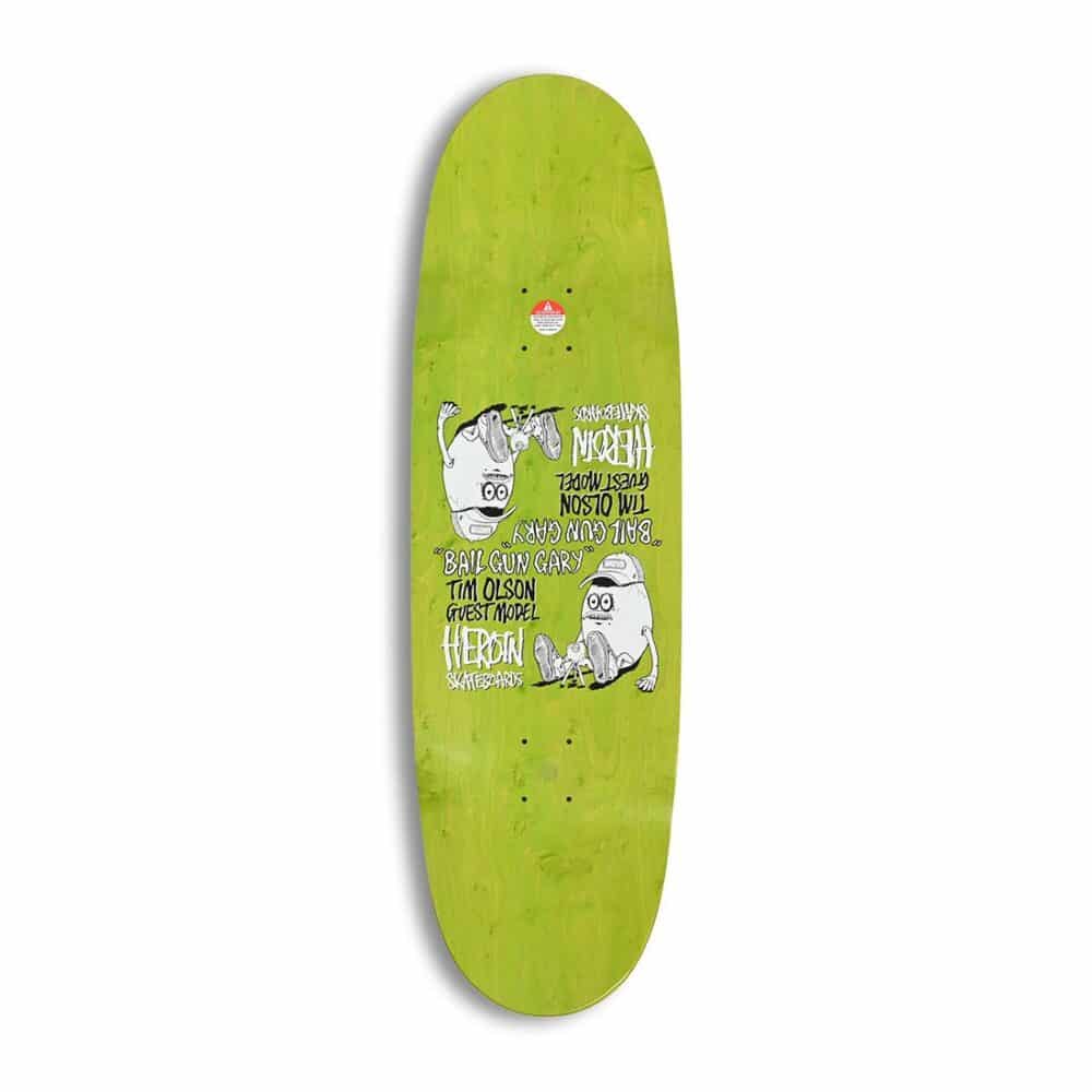 Heroin Skateboards Bail Gun Gary 4 9.75" Deck