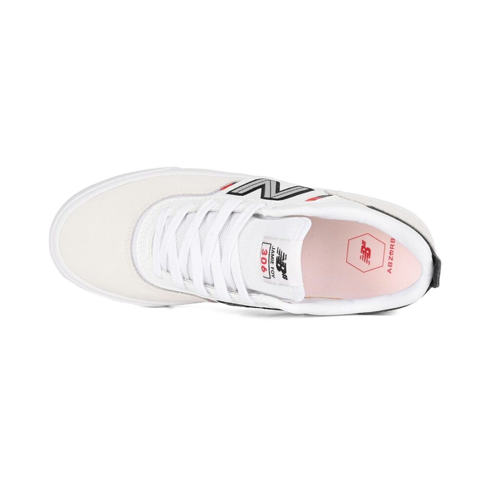 New Balance Numeric 306 Jamie Foy Skate Shoes - White/Red