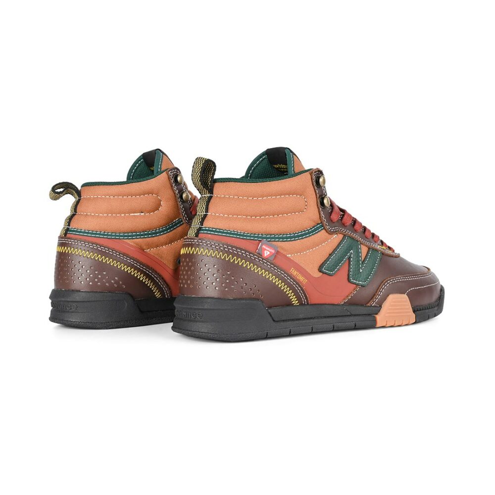 New Balance Numeric 440 High-Top V2 Trail Skate Shoes - Brown/Forest Green