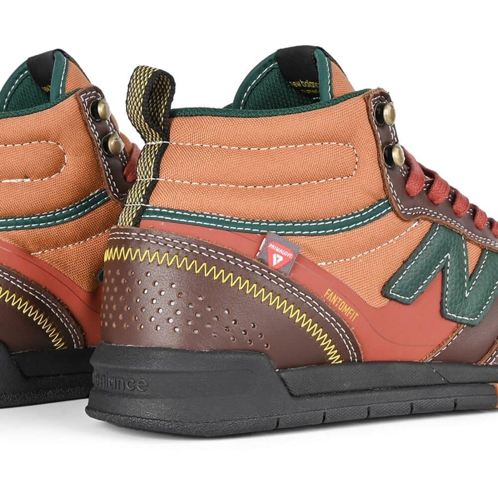 New Balance Numeric 440 High-Top V2 Trail Skate Shoes - Brown/Forest Green