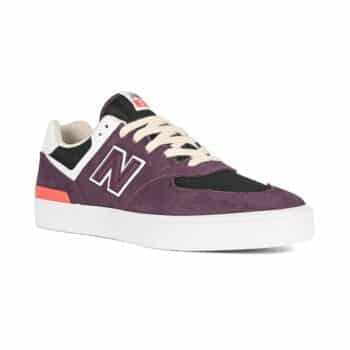 New Balance Numeric 574 Vulc Skate Shoes - Plum Brown/White