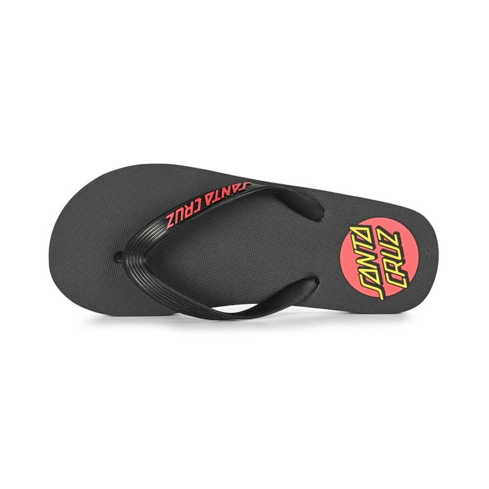 Santa Cruz Classic Dot Flip-Flop Sandals - Black