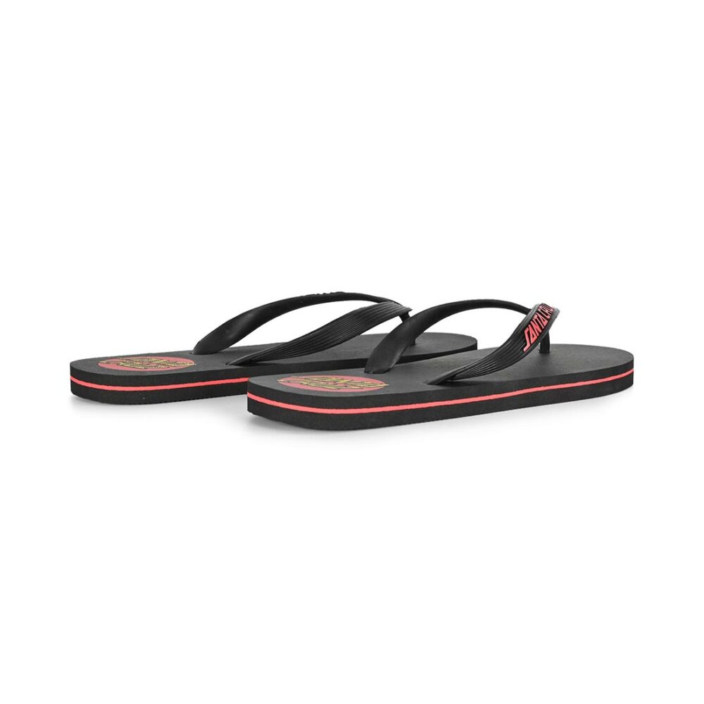 Santa Cruz Classic Dot Flip-Flop Sandals - Black