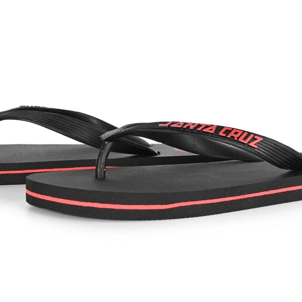 Santa Cruz Classic Dot Flip-Flop Sandals - Black