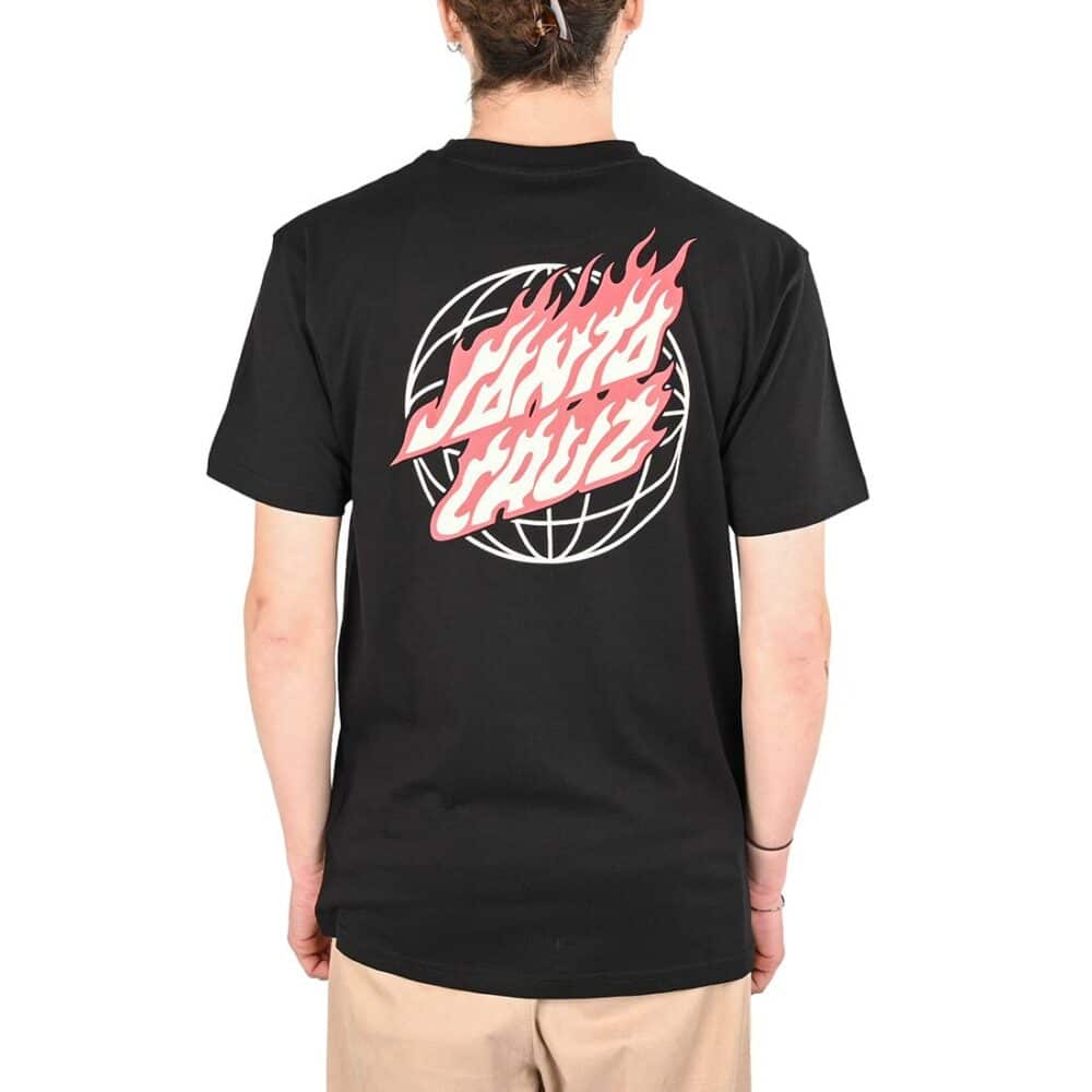 Santa Cruz Global Flame Dot S/S T-Shirt - Black