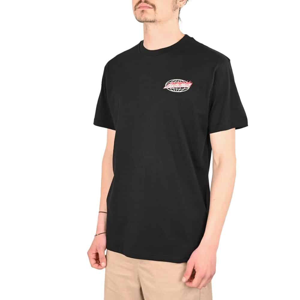 Santa Cruz Global Flame Dot S/S T-Shirt - Black