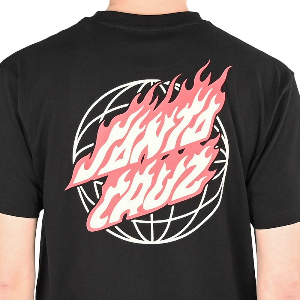 Santa Cruz Global Flame Dot S/S T-Shirt - Black