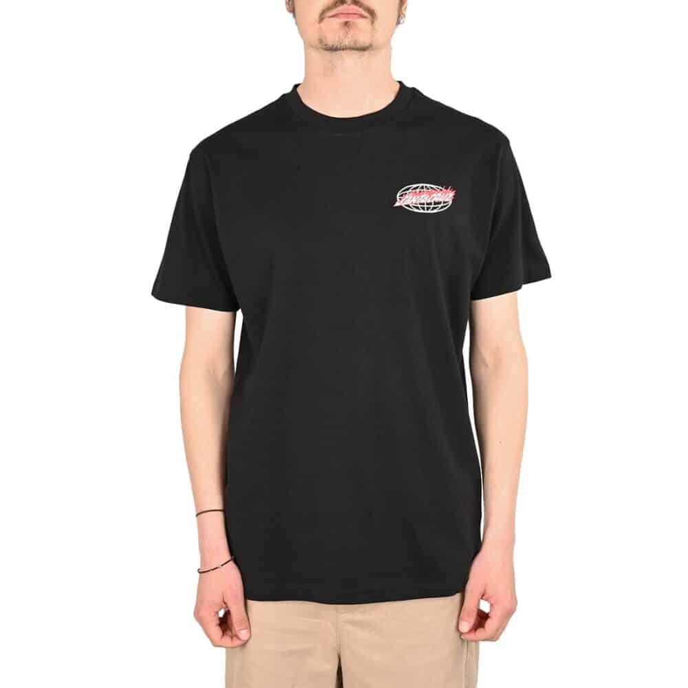 Santa Cruz Global Flame Dot S/S T-Shirt - Black