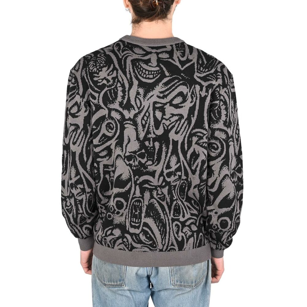 Santa Cruz Knox Faces Knitted Jumper - Grey