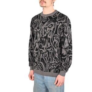 Santa Cruz Knox Faces Knitted Jumper - Grey