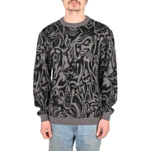 Santa Cruz Knox Faces Knitted Jumper - Grey