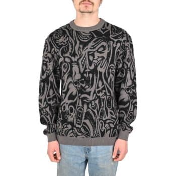 Santa Cruz Knox Faces Knitted Jumper - Grey