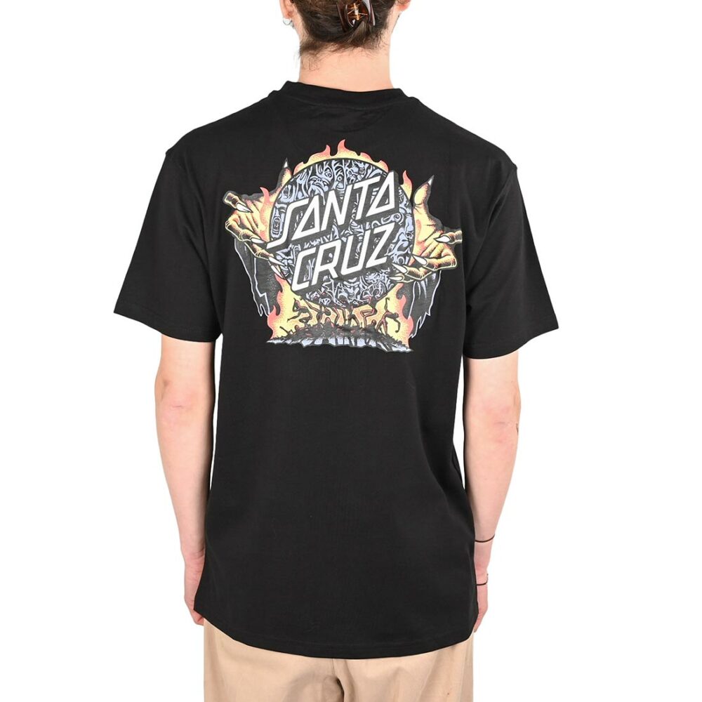 Santa Cruz Knox Firepit Dot S/S T-Shirt - Black