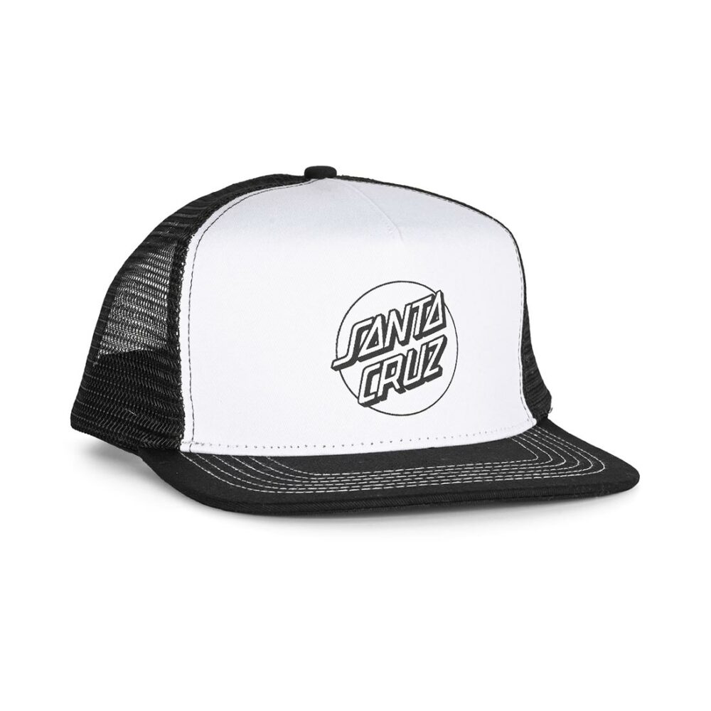 Santa Cruz Opus Dot Mesh Back Cap - White/Black