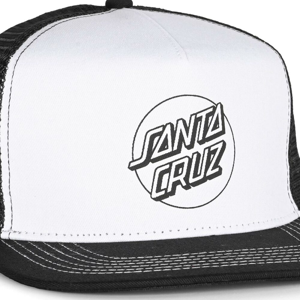 Santa Cruz Opus Dot Mesh Back Cap - White/Black