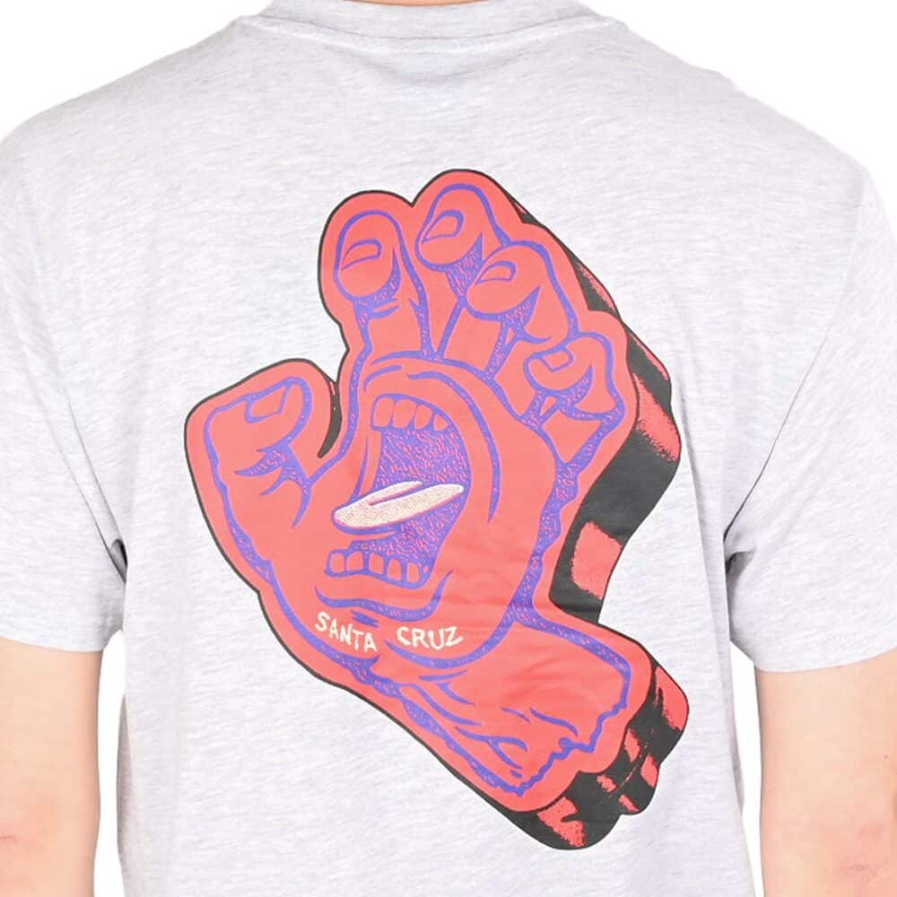 Santa Cruz Screaming Foam Hand S/S T-Shirt - Athletic Heather