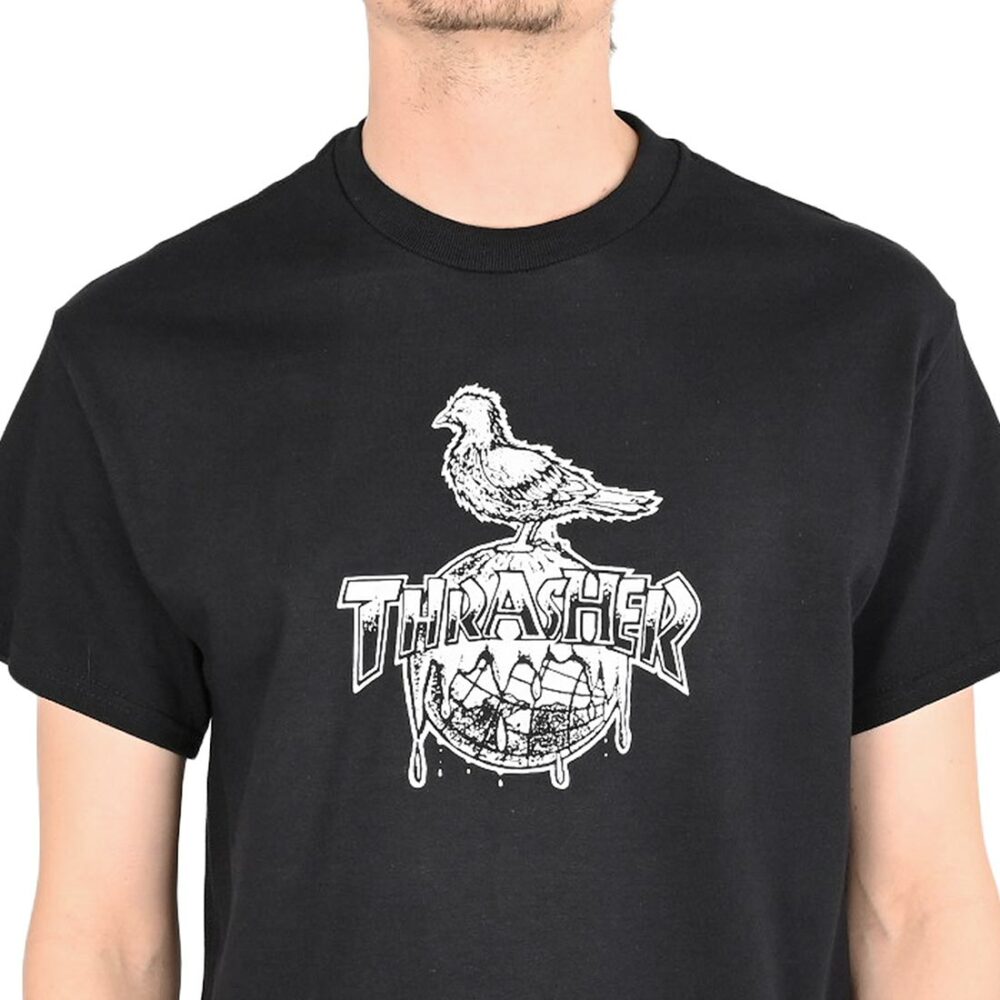 Thrasher x Anti Hero Cover The Earth S/S T-Shirt - Black