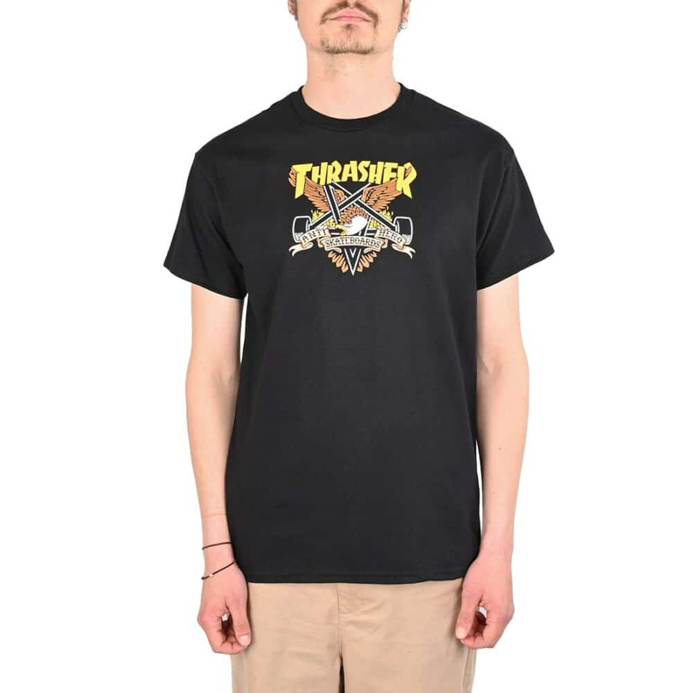 Thrasher x Anti Hero Eaglegram S/S T-Shirt - Black